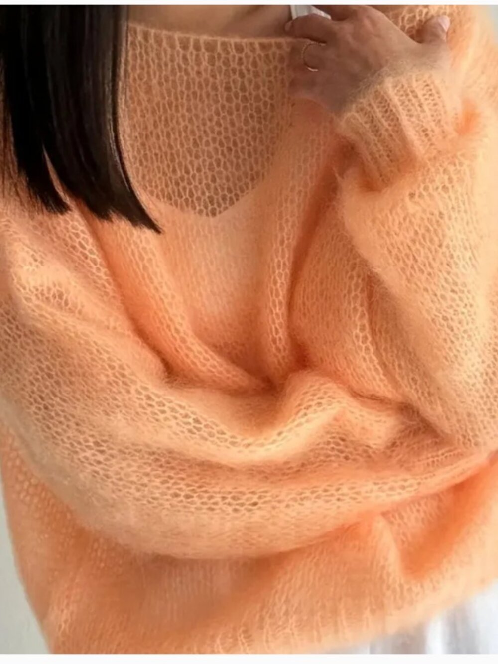 Women's Relaxed Knit Sweater - Orange